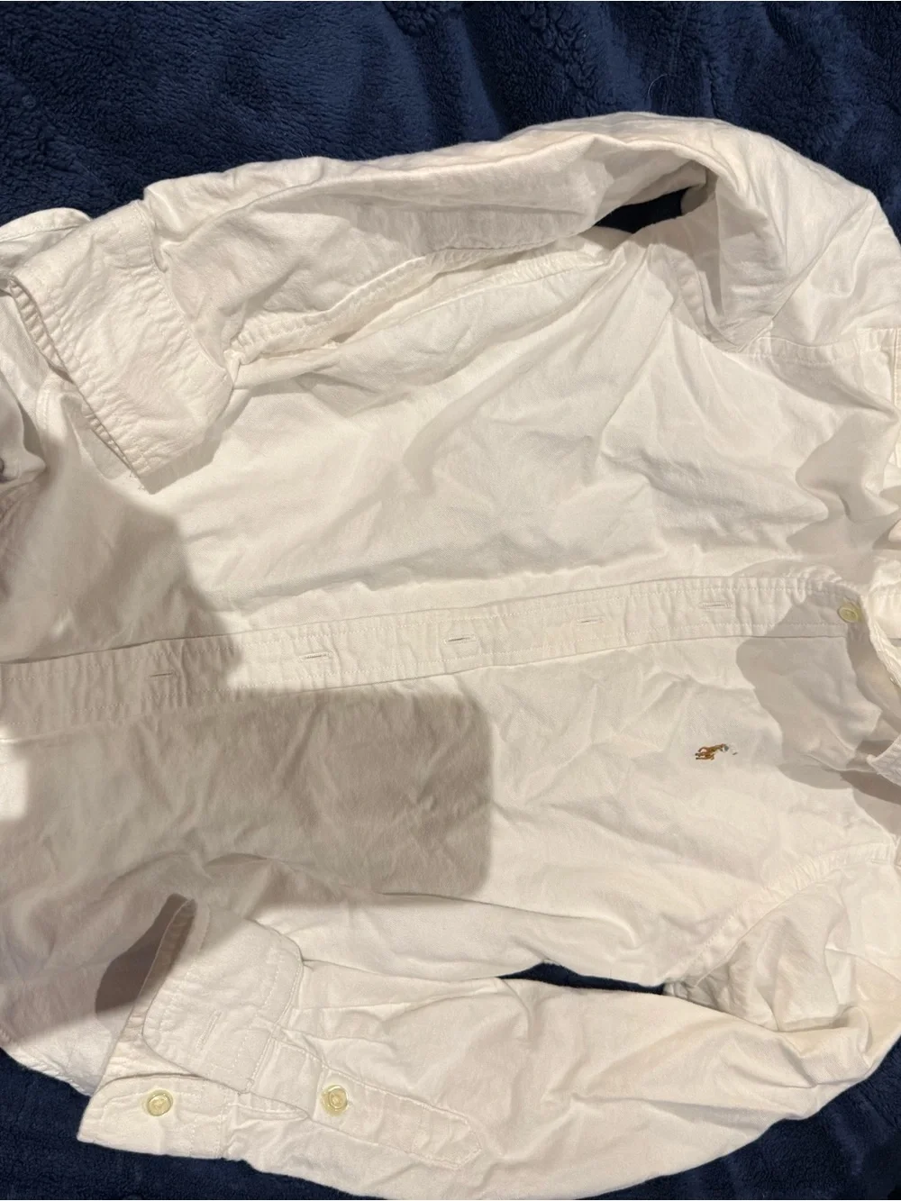 Polo by Ralph Lauren White Button-Down Shirt with Embroidered Pony